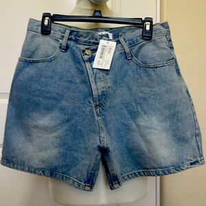 NWT Lilyful Criss Cross Denim Boyfriend Shorts, L